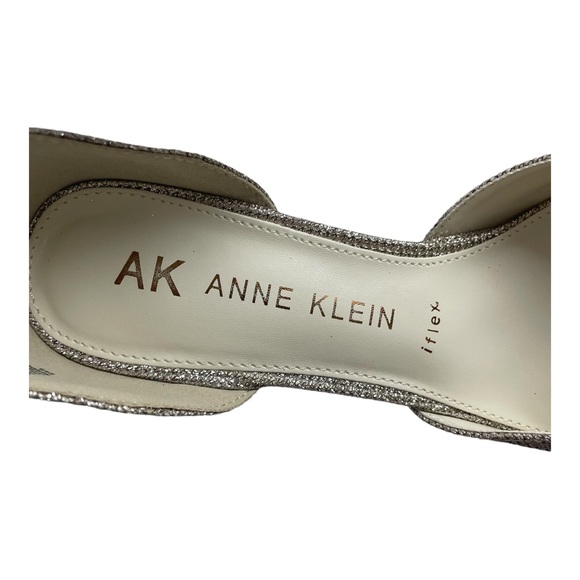 Anne Klein Fararia Anne Platinum Ankle Strap Point Toe Heels Pump Size 8 NWT box - Picture 8 of 15